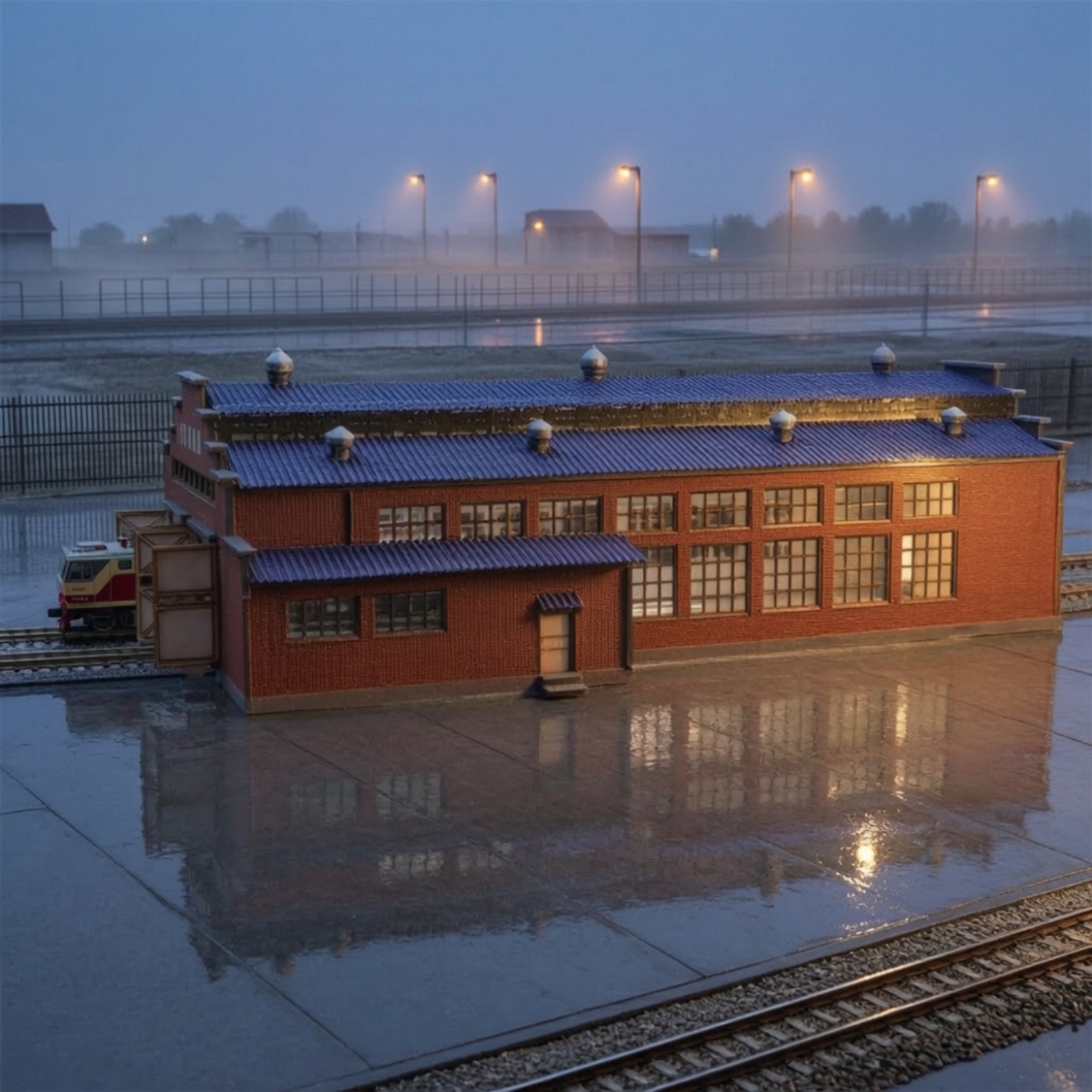 Model Kit Xà Nữ - Locomotive Depot N-Scale Railway Building Depot