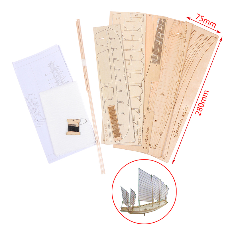 1pcs Chinese sand boat wooden  - Model Kit Yacht reseña y precio