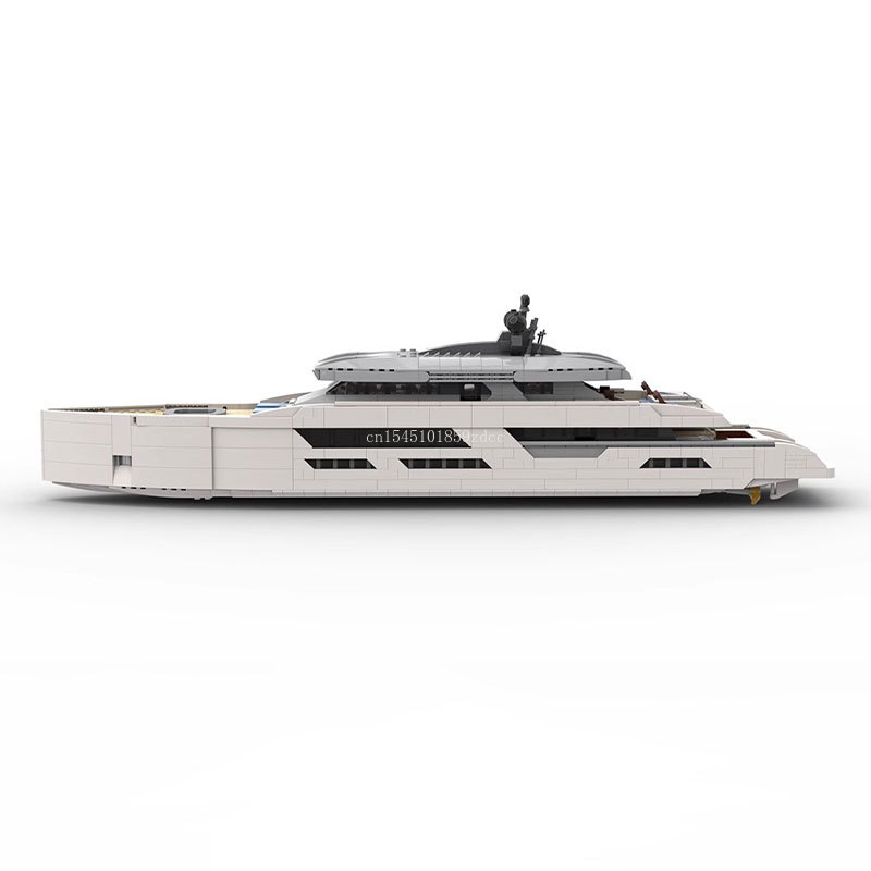 MOC Midi-Scale Luxury Yacht Wh - Model Kit Yacht reseña y precio