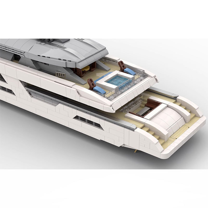 MOC Midi-Scale Luxury Yacht Wh - Model Kit Yacht reseña y precio
