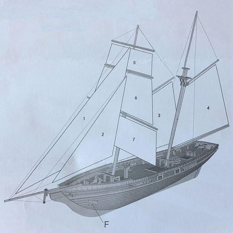 1:70 New Port Wooden Sailing B - Model Kit Yacht reseña y precio